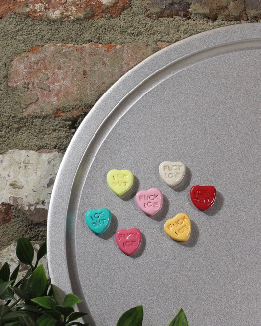 The Candy Heart Ice Magnet / Pin